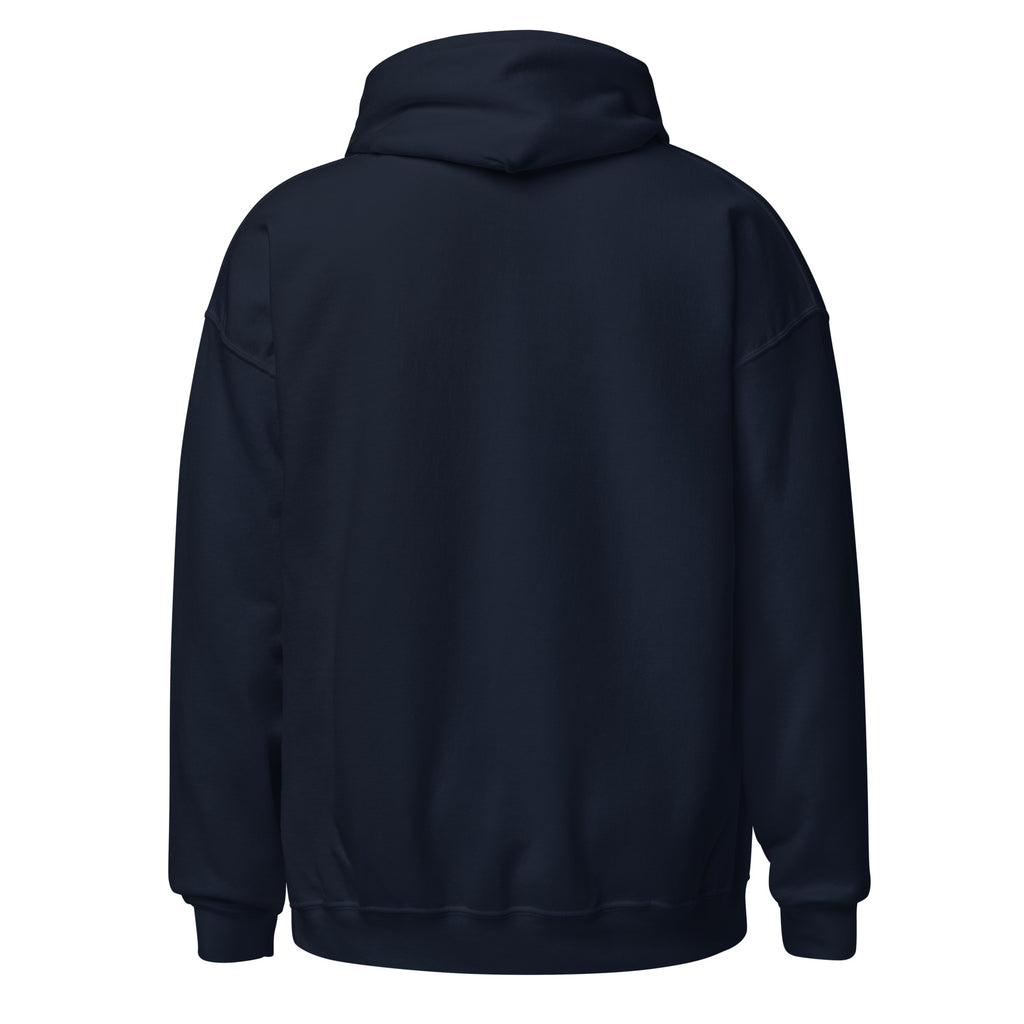 Back of Navy Blind Baddie Hoodie